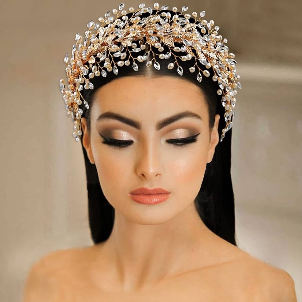 ZHENM Rhinestone Wedding Hair Band Bridal Headband Wedding